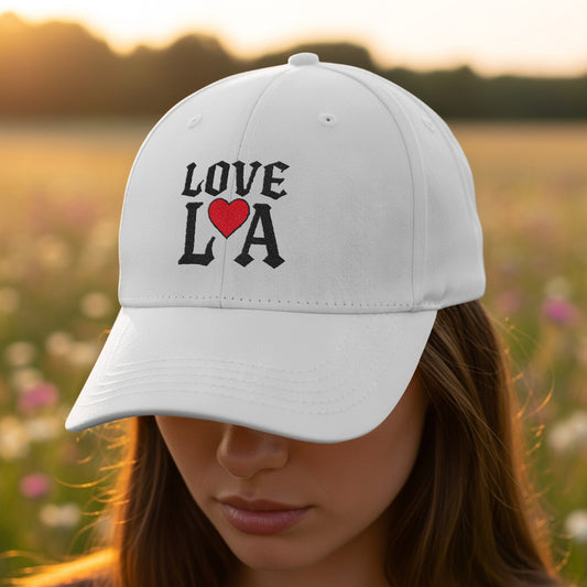 Love LA White Embroidered Baseball Cap product type