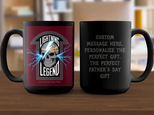 Lightning Legend Skull Mug Custom Father's Day Gift product type