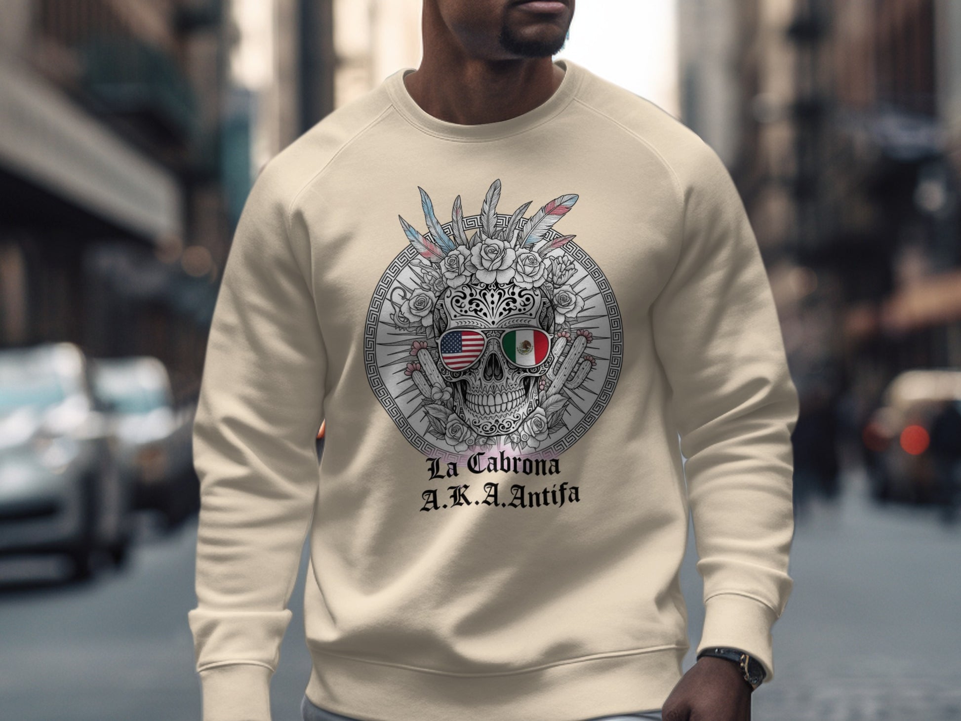 La Cabrona AKA Antifa Skull Sweatshirt