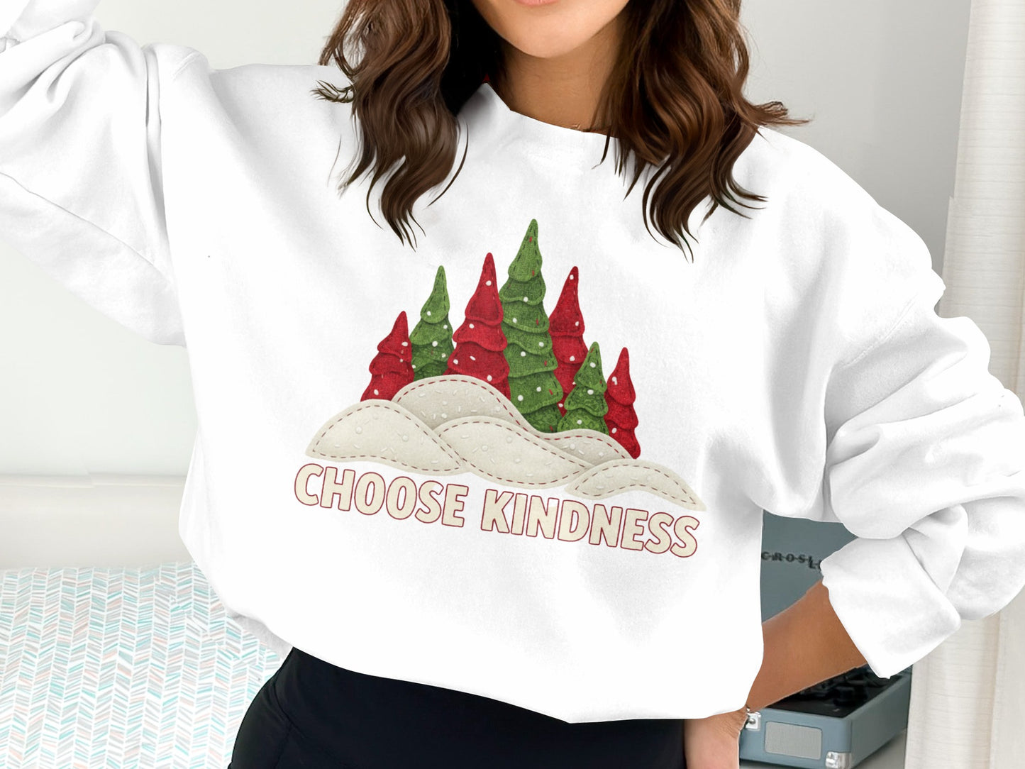 Choose Kindness Holiday Sweatshirt Christmas Apparel