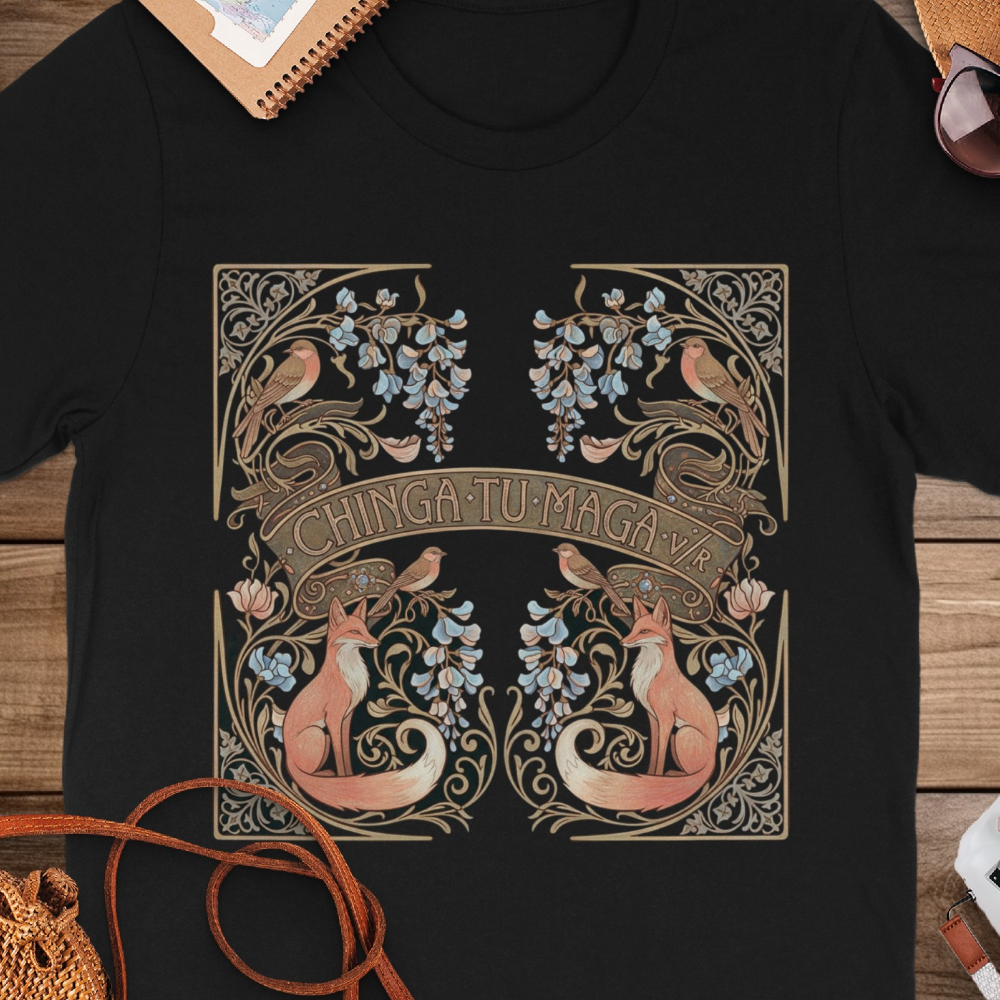 Chinga Tu Maga V R Fox Illustration Design Shirt