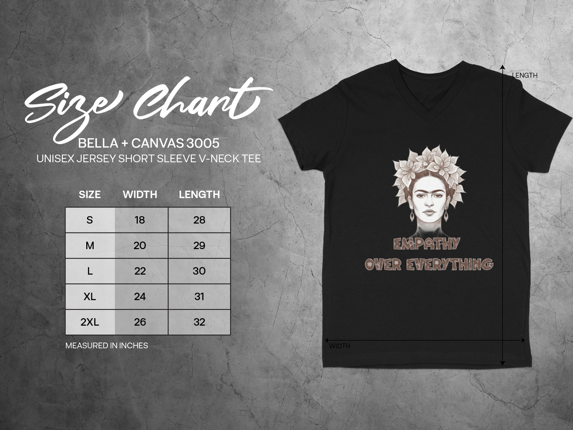 Empathy Over Everything V-Neck Tee for Unisex