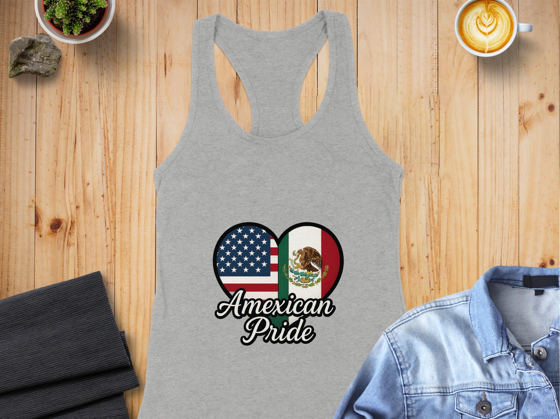 Amexican Pride Heart Flag Design Tank Top product type