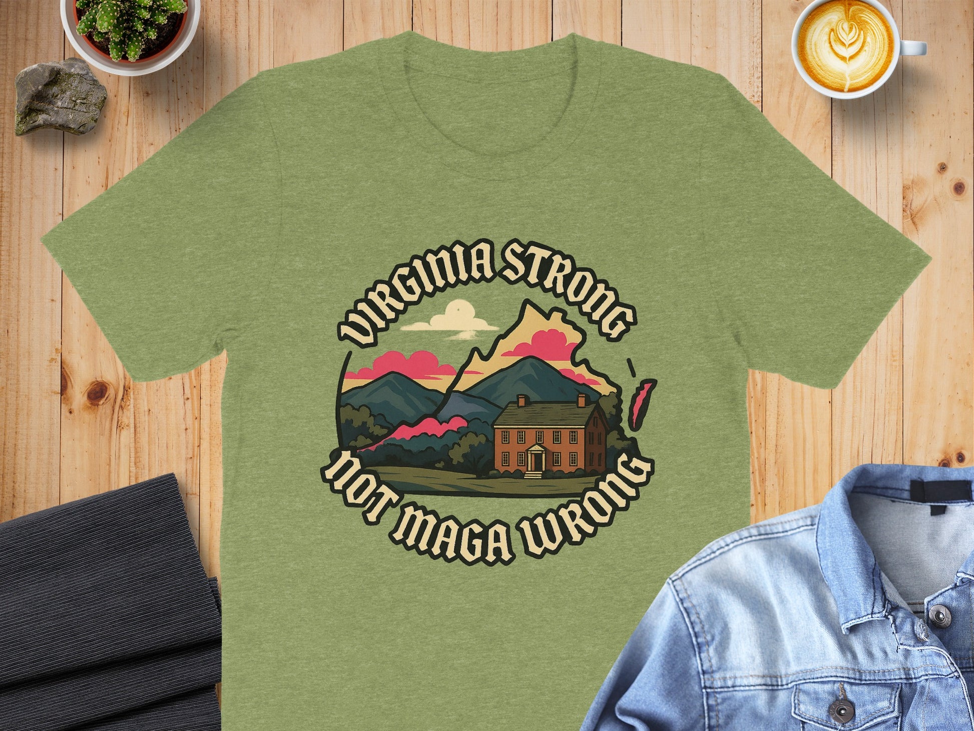 Virginia Strong Not Maga Wrong graphic t-shirt product