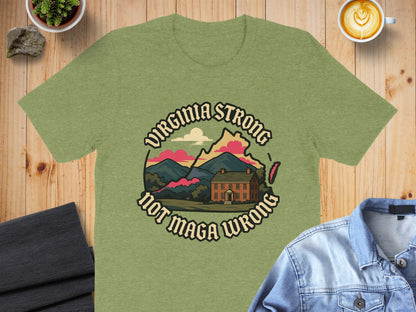 Virginia Strong Not Maga Wrong graphic t-shirt product