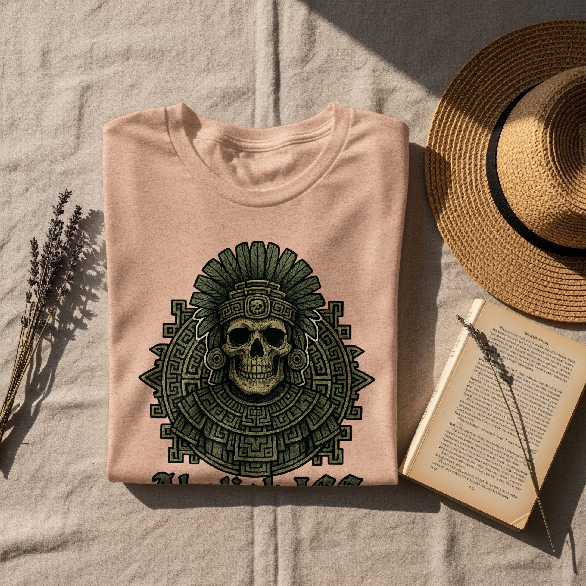 Aztec Skull Design Graphic Tee product