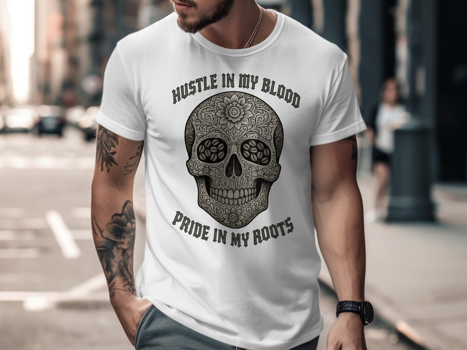 Hustle In My Blood Pride In My Roots t-shirt