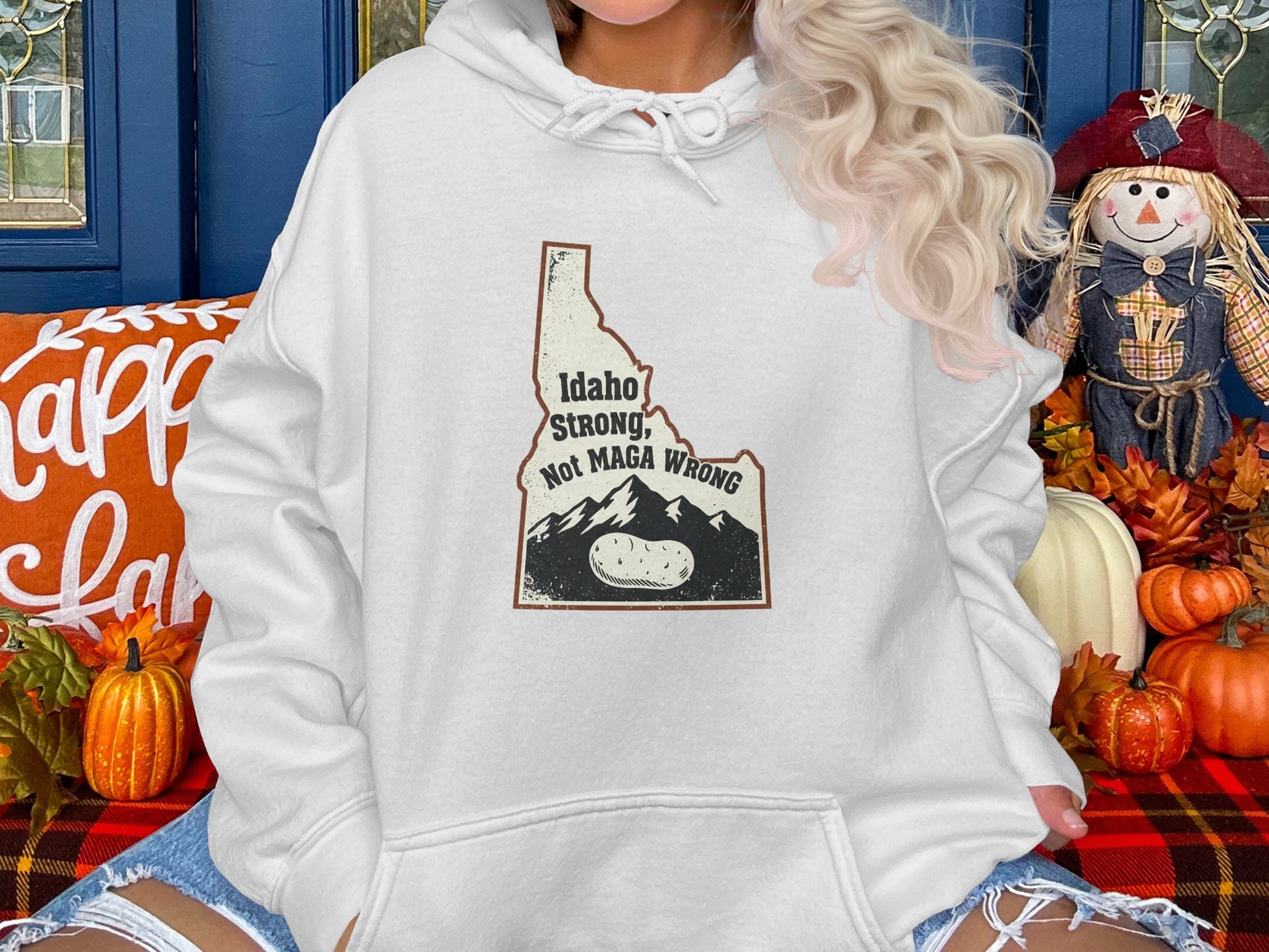 Idaho Strong Not Maga Wrong Hoodie product