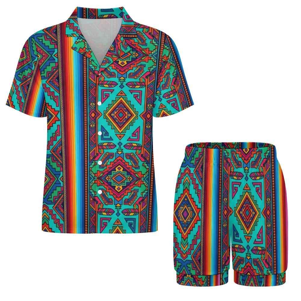 Aztec Latin Elements Embracing Cultuture Women's Short sleeved pajama set