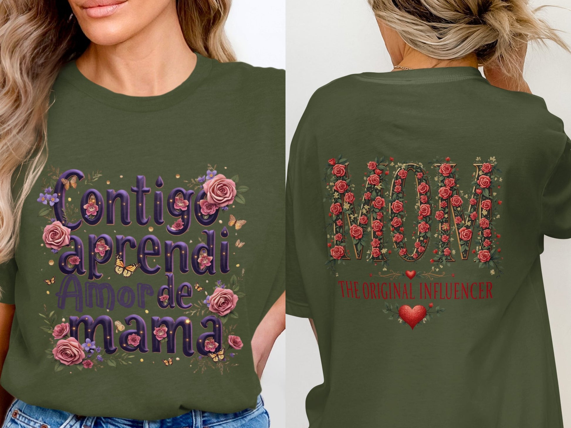 Contigo Aprendí Amor De Mamá Graphic Tee product