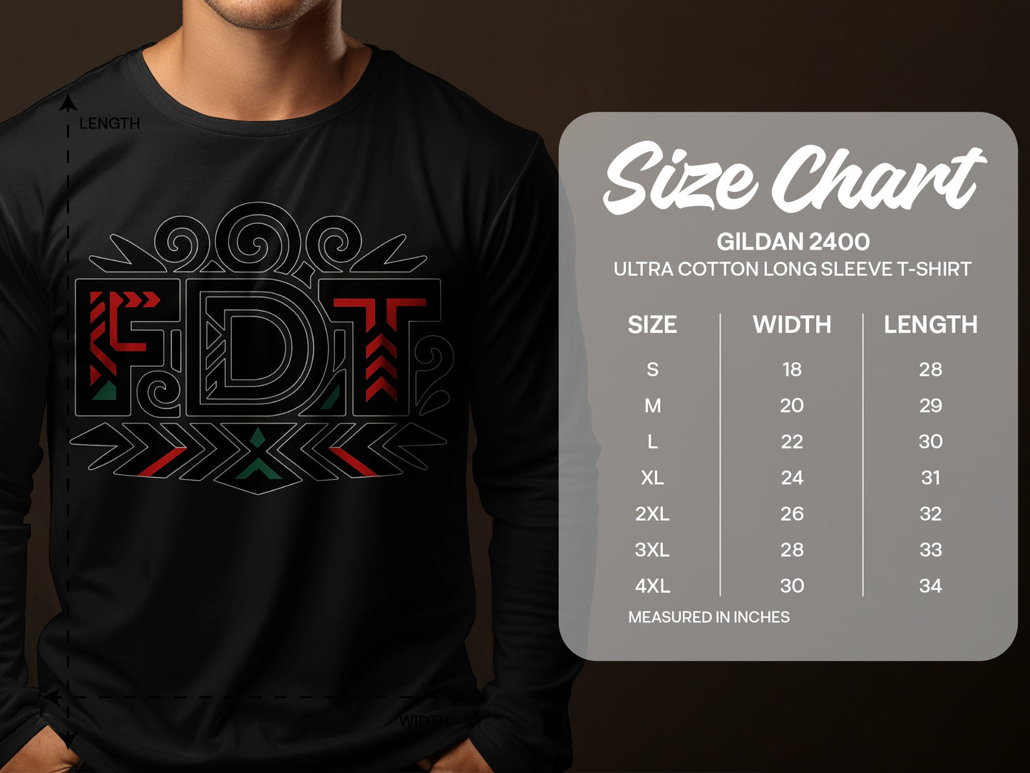 Stylish FDT Design Gildan 2400 Long Sleeve T-shirt
