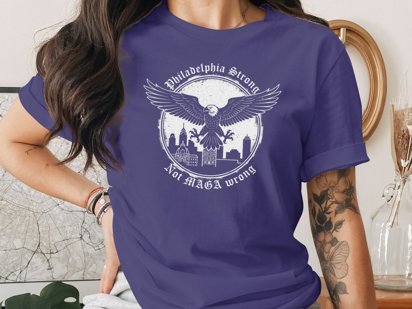 Philadelphia Strong Not MAGA Wrong graphic shirt
