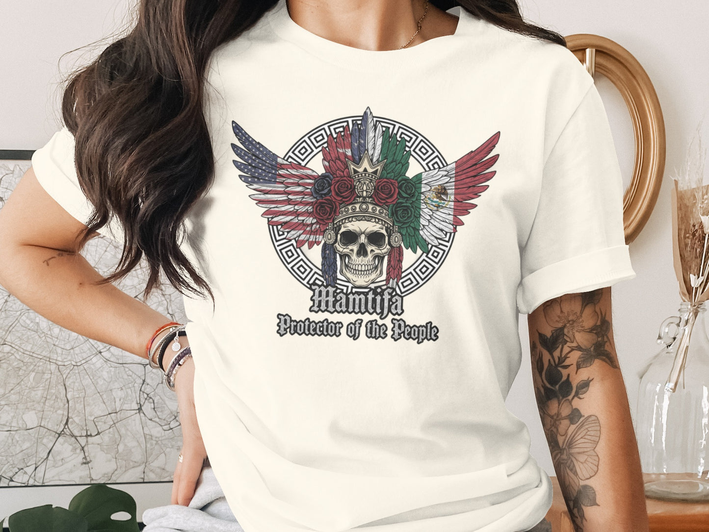 Protector of the People Skull Graphic Tee