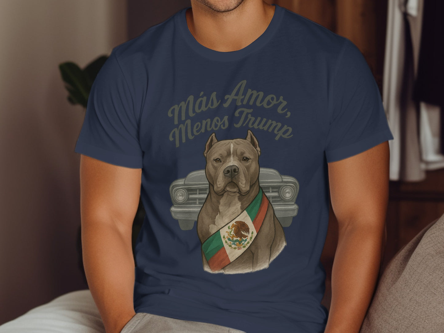 Más Amor Menos Trump Graphic Dog T-Shirt product