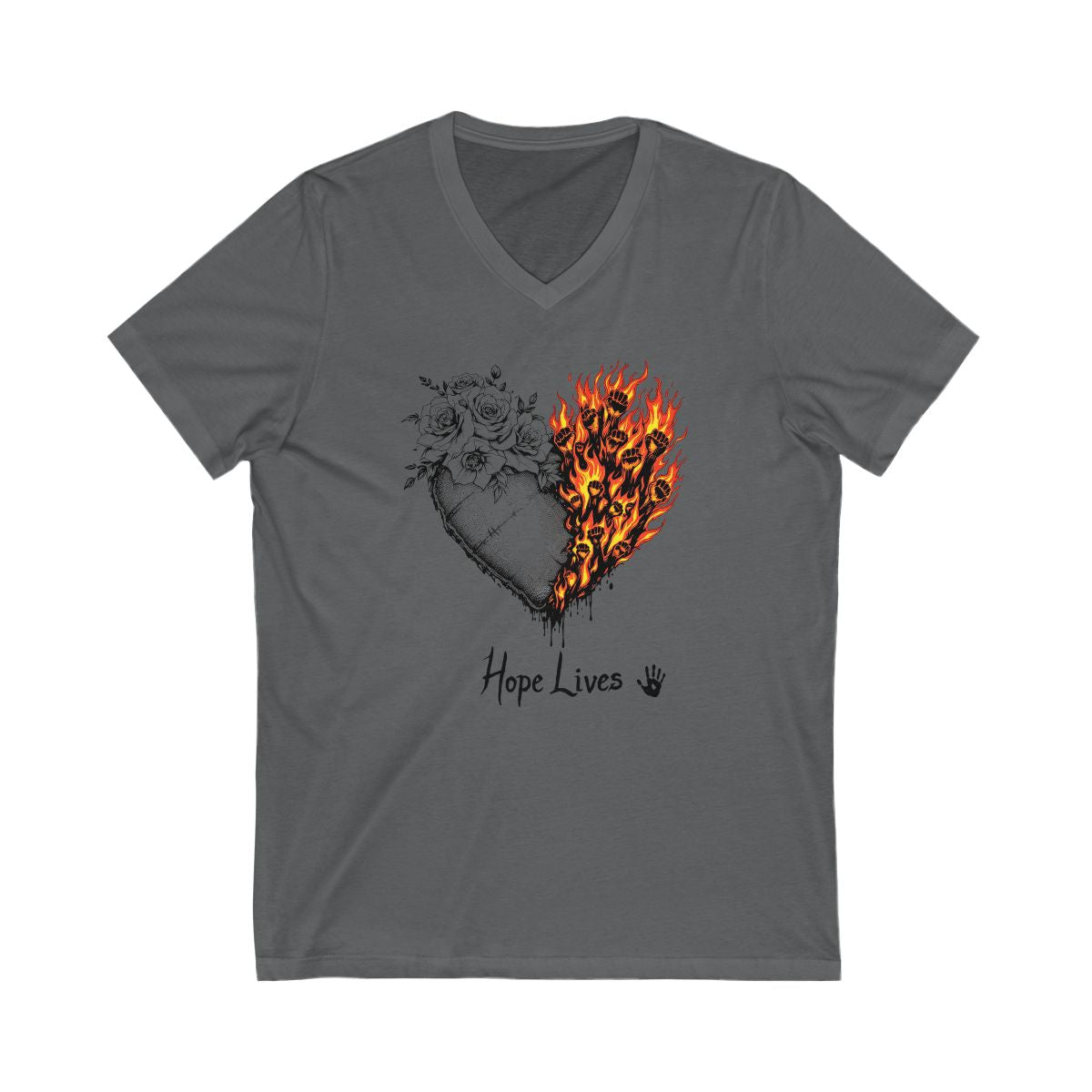 Hope Lives Heart and Fire Graphic T-Shirt product type