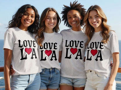 Love L A Graphic Tees for Couples or Friends product type