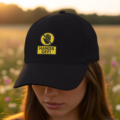 Stylish Hands Off Embroidered Baseball Cap product