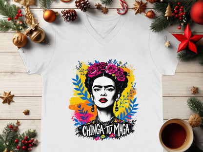 Chinga Tu Maga Frida Kahlo Graphic Design Shirt