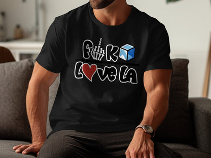 Funny Love LA Graphic Tee Black T-shirt product type
