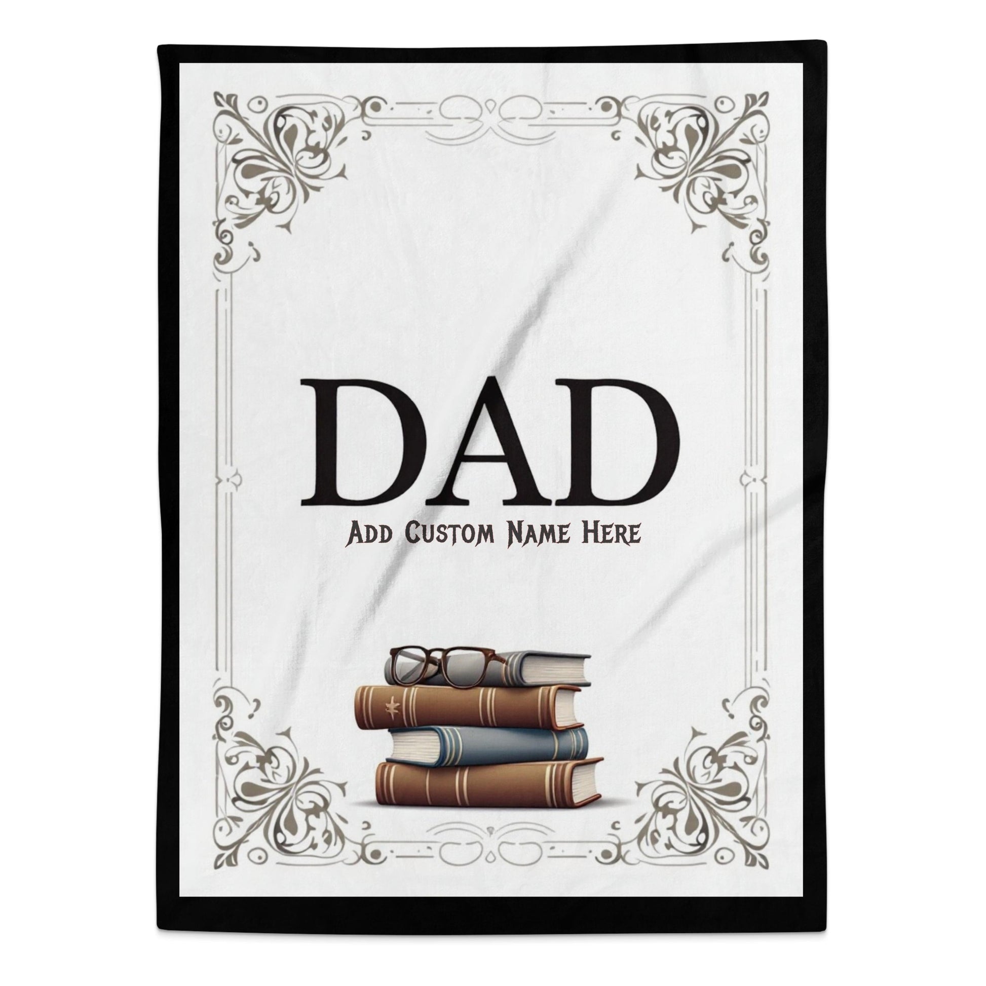 Custom Dad Design Blanket with Books Unique Product Blanket