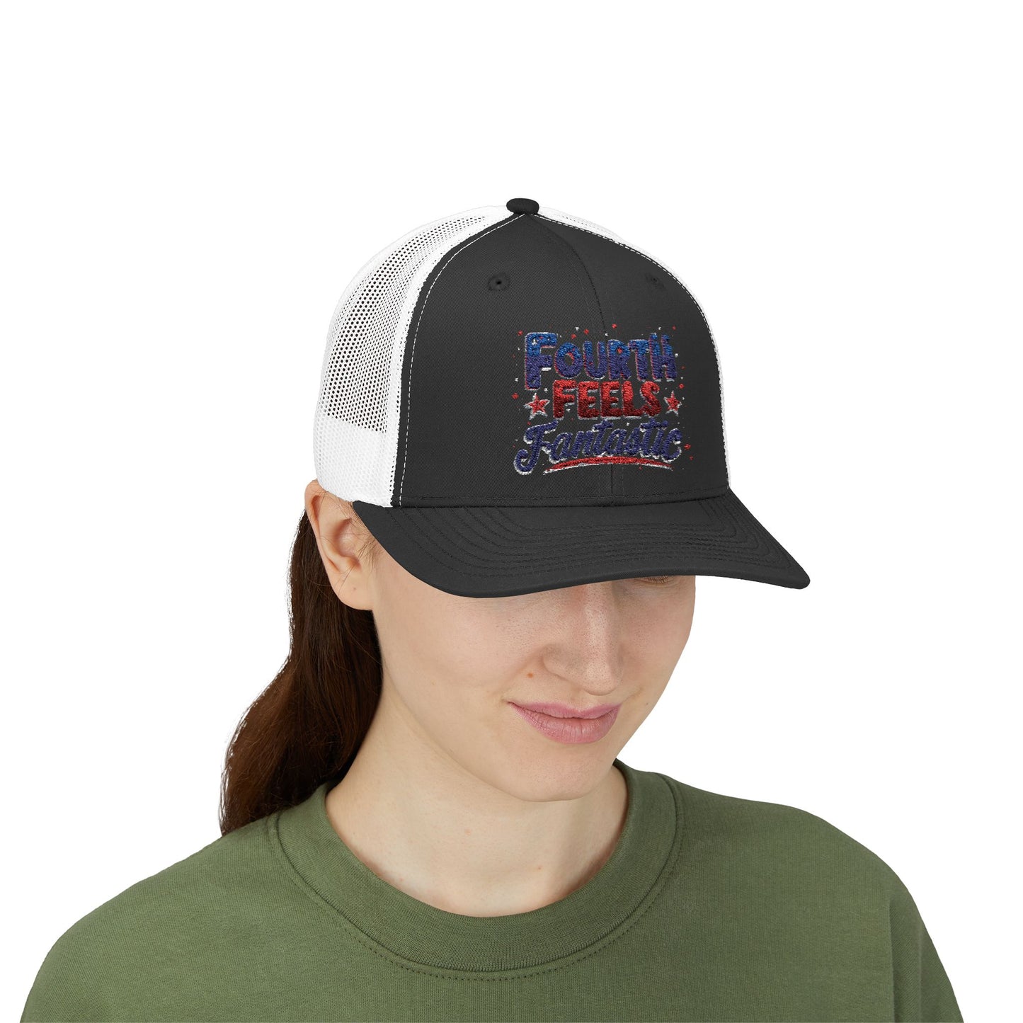 Fourth of July Celebration Snapback Cap - Patriotic Trucker Hat
