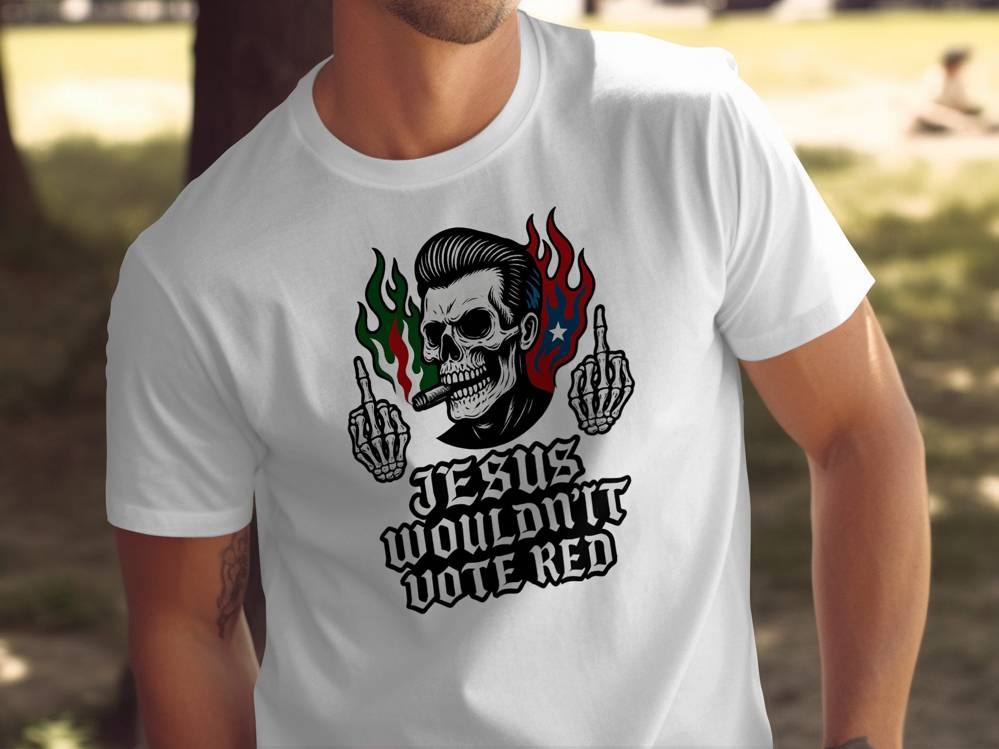 Jesus Wouldn't Vote Red Graphic T-Shirt product