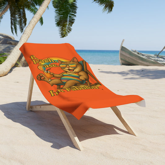 pride towel Fabulous Cat Beach Towel | Vibrant Cat Art for Summer Fun, Poolside, Gift for Cat Lovers, Beach Day Accessory, Vacation Essential