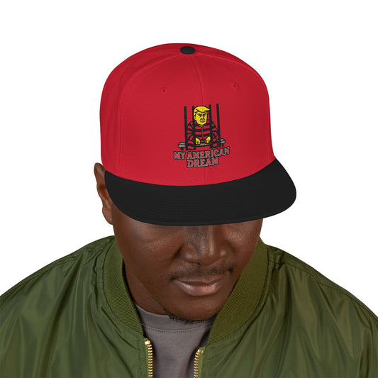 Anti Trump Hat, My American Dream Embroidered Snapback Hat - Stylish Cap for Everyday Wear, Perfect for Casual Outings, Birthdays, Streetwear Fashion, Gift for Him/Her