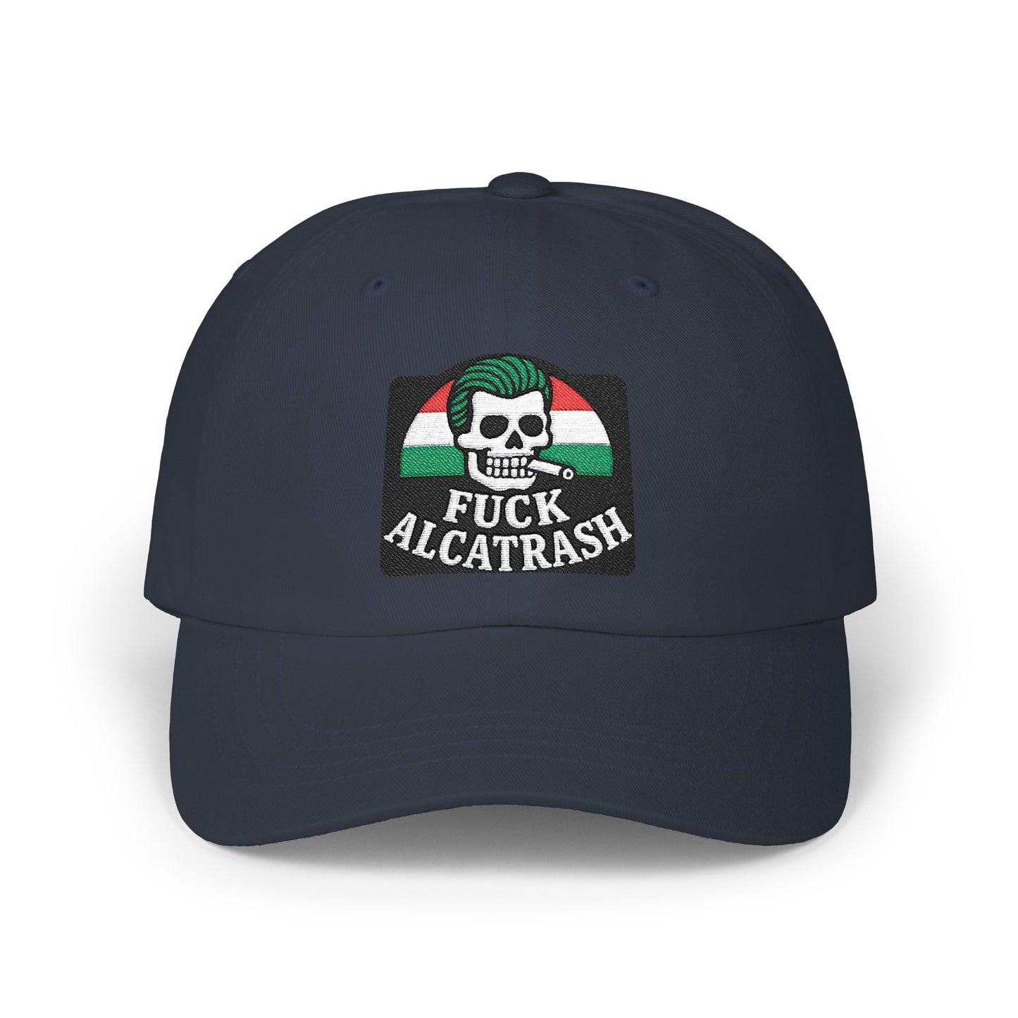 Fuck Alcatrash, FDT, Anti Trump Embroidery Hat. Classic Dad Cap with Skull Design, Casual Hat for Men, Streetwear Accessory, Gift for Dads, Summer Headwear, Inspirational Cap
