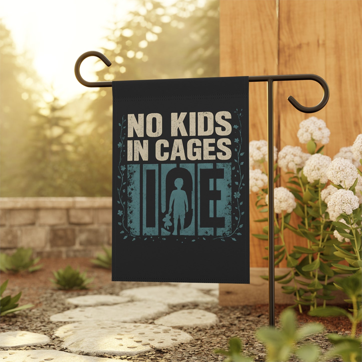 Garden Flags & Banner  “No Kids In Cages” Political Yard Flag