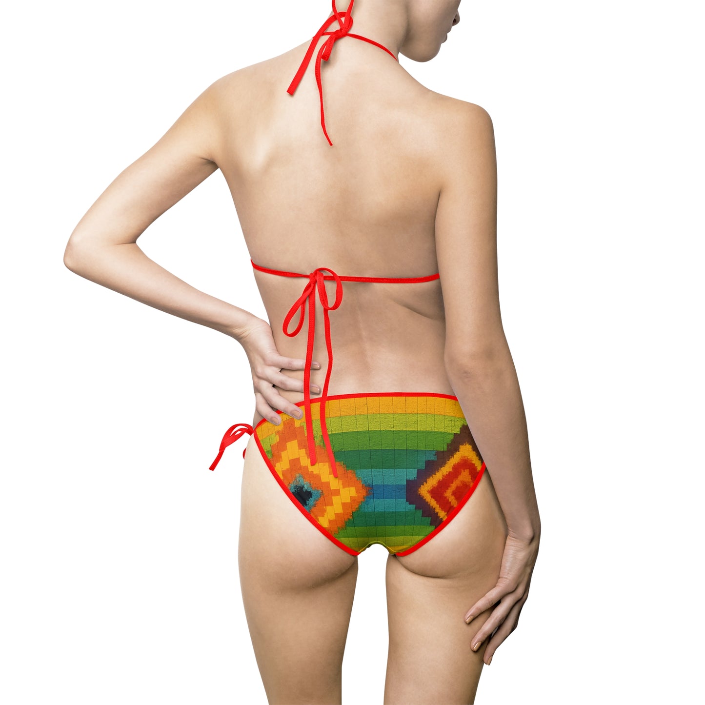 Rainbow Pride Women's Bikini Swimsuit, Summer Swimwear, Beachwear, LGBTQIA+ Pride, Vacation Swim Set, Festival Swimsuit