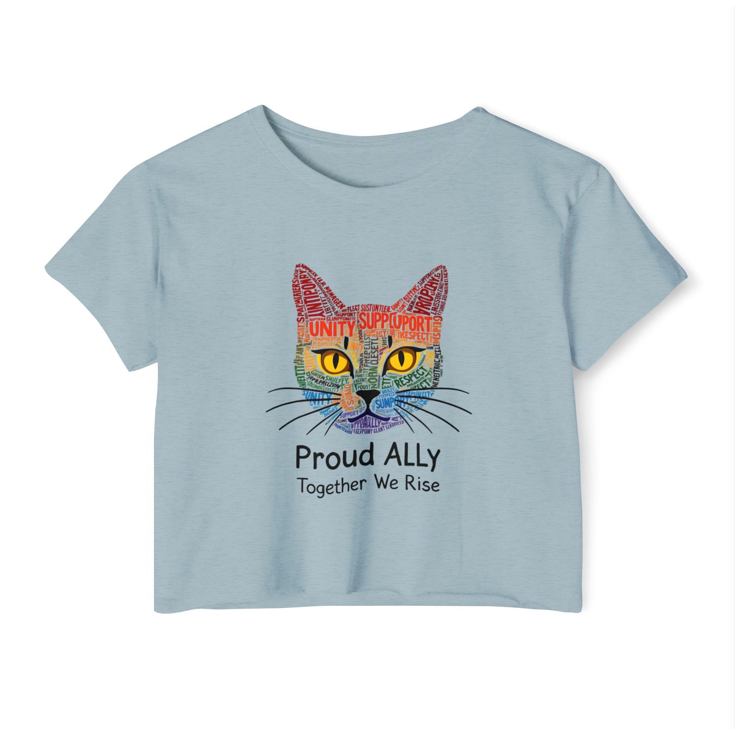 Pride crop top Proud Ally Festival Crop Top - Support Unity & Rise Together