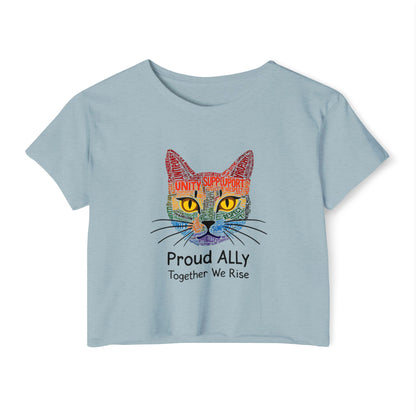 Pride crop top Proud Ally Festival Crop Top - Support Unity & Rise Together
