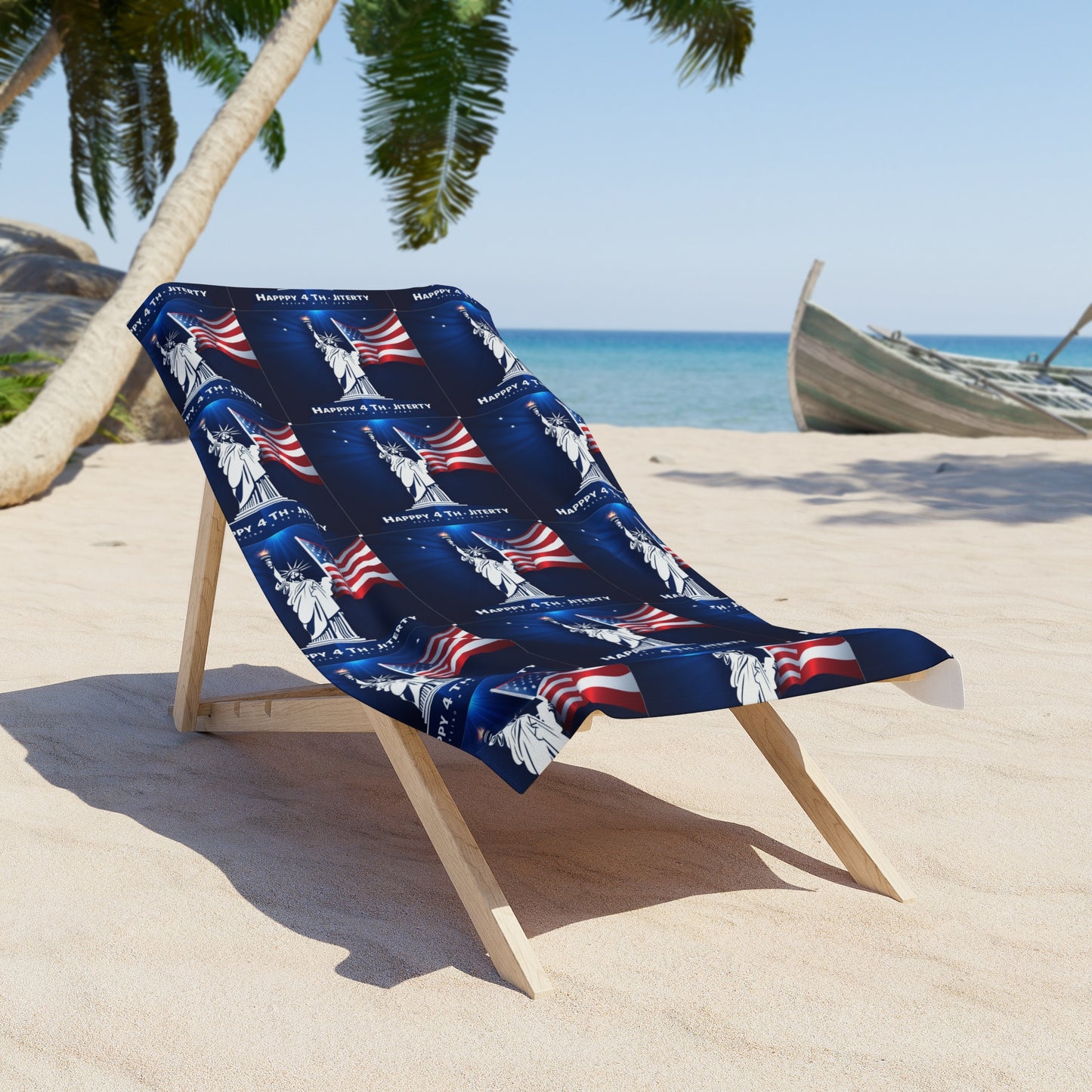 4th towel Patriotic Beach Towel - USA Flag Design for Summer Fun, Pool Party, Independence Day, Beach Getaway, Travel Essential