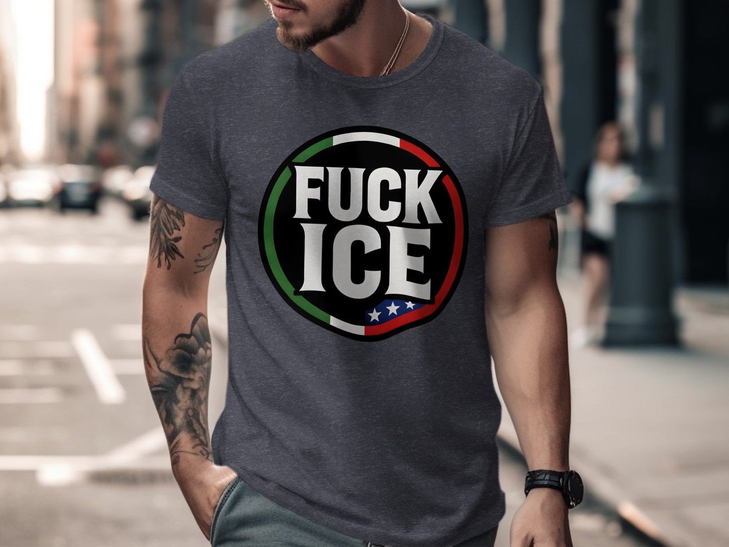 Bold Statement Fuck ICE Graphic Print T-shirt product type