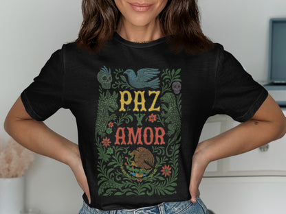 Peace and Love Illustrated Graphic Tee product