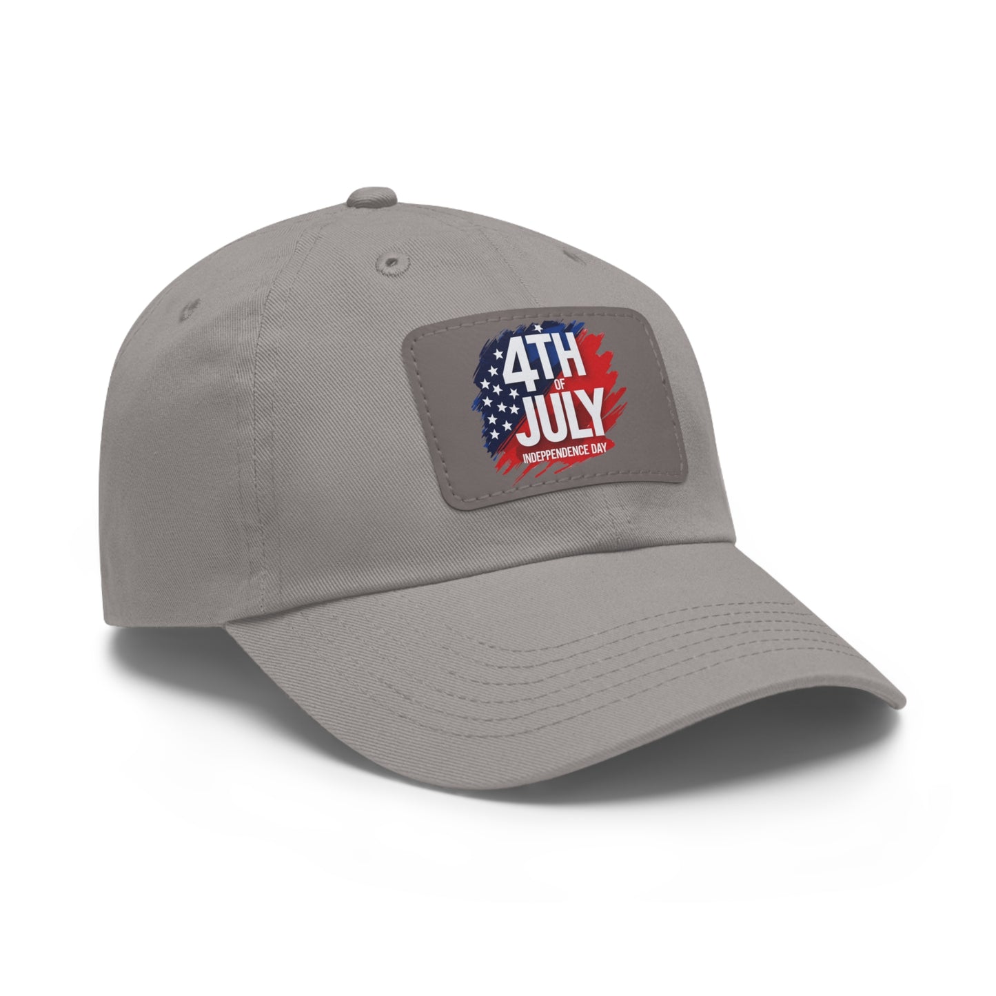 Patriotic Dad Hat with Leather Patch | 4th of July