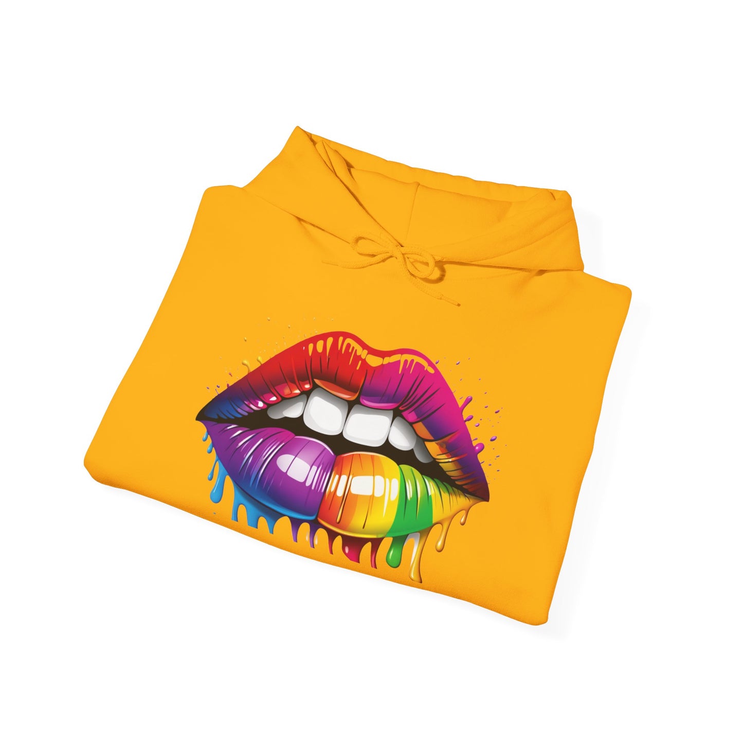 Pride hoodie Rainbow Dripping Lips Hoodie | Unisex Sweatshirt for Pride, LGBTQ+ Events, Casual Wear, Gift Idea, Vibrant Streetwear