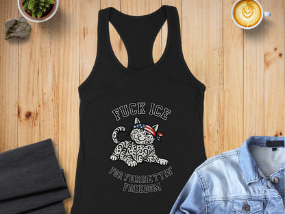 Funny Cat Freedom Design Women's Tank Top product