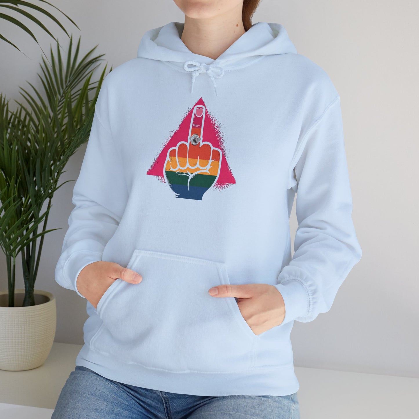 Pride Hoodie Pride Graphic Hoodie - Unisex Heavy Blend™ with Bold Rainbow Design