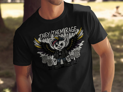 They Them Rage Graphic Black T-shirt product type