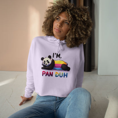 Pride Crop Hoodie Cute Panda| LGBTQ+ Apparel, Funny Sweatshirt, Casual Streetwear, Great for Gifts, Cozy Fashion