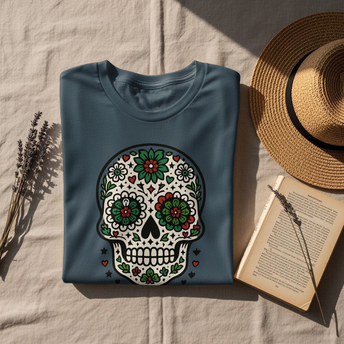 Colorful Skull Graphic Design T-Shirt Fashion Trend