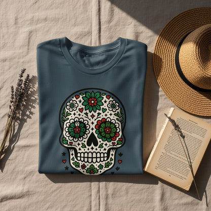 Colorful Skull Graphic Design T-Shirt Fashion Trend