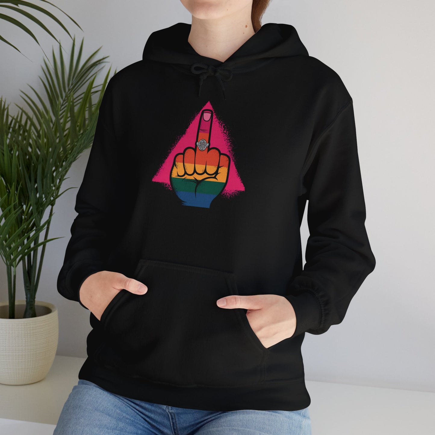 Pride Hoodie Pride Graphic Hoodie - Unisex Heavy Blend™ with Bold Rainbow Design