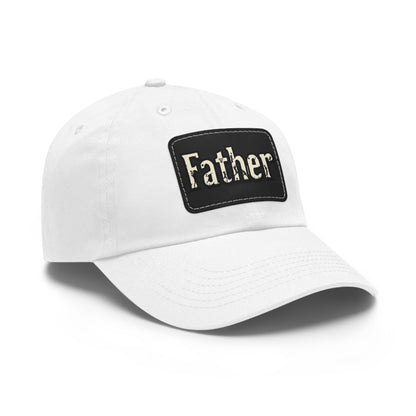 Father Leather Patch Dad Hat - Casual Cap for Dads