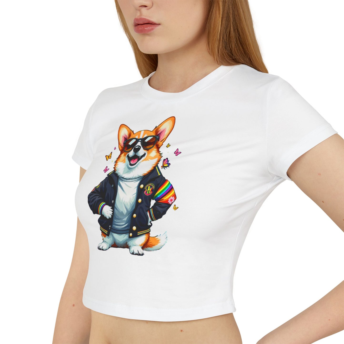 Cool Corgi Baby Tee, Cute Corgi T-Shirt, Dog Lover Apparel, Gift for Pet Owners, Summer Top, Casual Wear