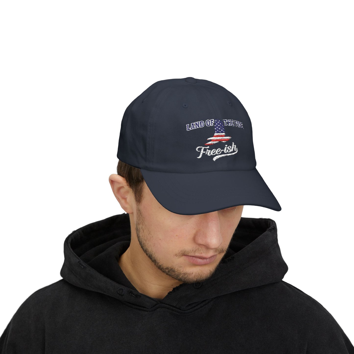 4th of July Embroidery Hat 'Land of the Free' Design | Patriotic Hat, Gift for Dads, Casual Wear, Freedom Cap, Summer Accessory