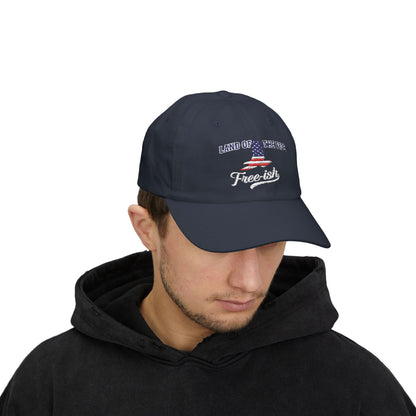 4th of July Embroidery Hat 'Land of the Free' Design | Patriotic Hat, Gift for Dads, Casual Wear, Freedom Cap, Summer Accessory