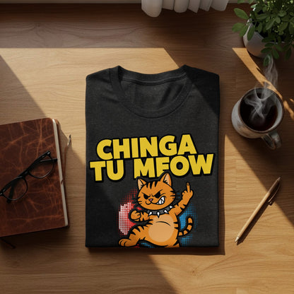 Chinga Tu Meow Funny Angry Cat Finger product type